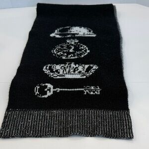 Thakoon Black White Luxury Rare English Lace Perfume Graphic Scarf
